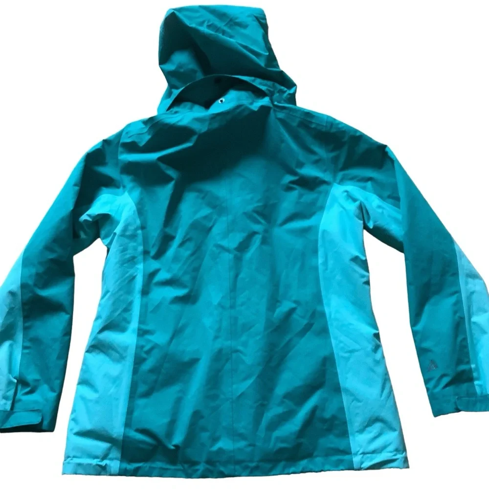 Gerry fleece lined winter jacket large green hiking outdoor coat parka size L